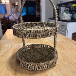 Two-Tier Woven Basket